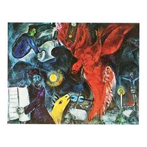 1972 After Marc Chagall "The Falling Angel", Full-Color Parisian Print