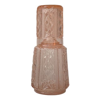 Art Deco Pink Decanter by Brockwitz, 1920s For Sale
