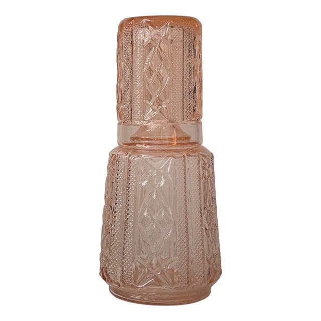 Art Deco Pink Decanter by Brockwitz, 1920s For Sale