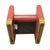 Karl Springer Pair of Karl Springer Style Red Faux Leather Club Chairs For Sale - Image 4 of 4