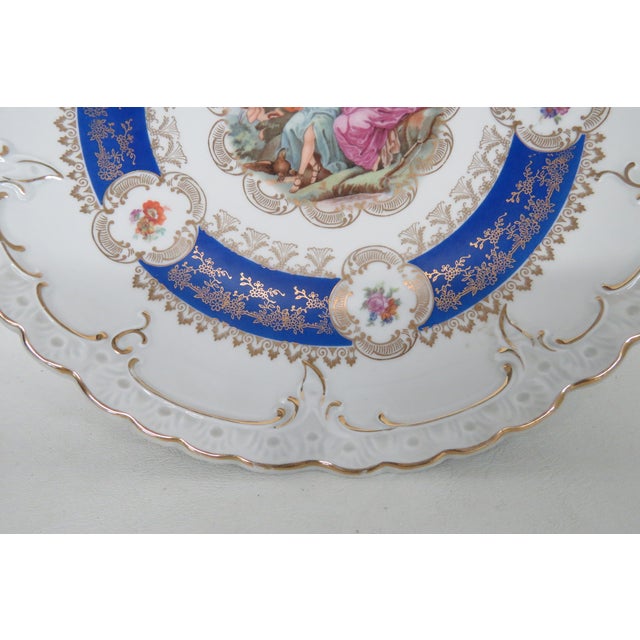 Oscar Schlegelmilch Cameo Germany Hand Painted Porcelain Decorative Plate 4665b For Sale - Image 10 of 14