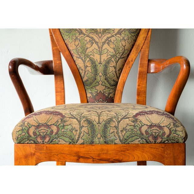 Wood Neo-Art Nouveau Dining Chairs by Arroyo Design, in Mesquite For Sale - Image 7 of 14