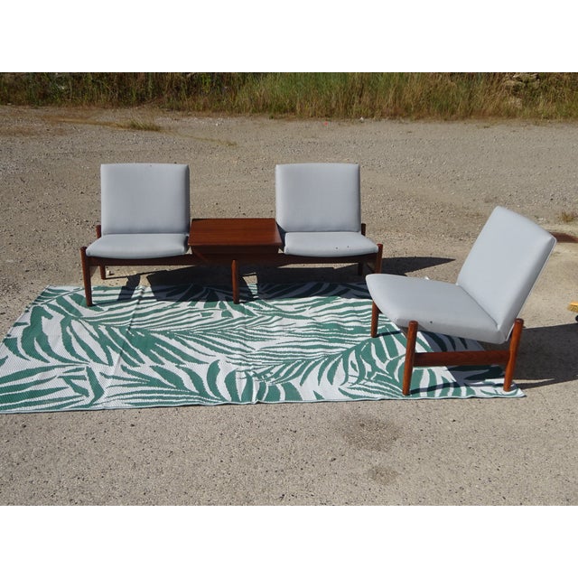Brown Scandinavian Modular Living Room Set by Gunnar Sørlie for Karl Sørlie and Sons, 1960s, Set of 4 For Sale - Image 8 of 18