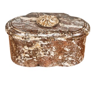 Antique, French, Chocolate Marble Box For Sale