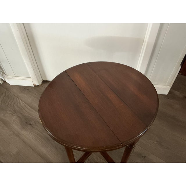 Early 19th century drop leaf table in oak. Very versatile, many uses and portable