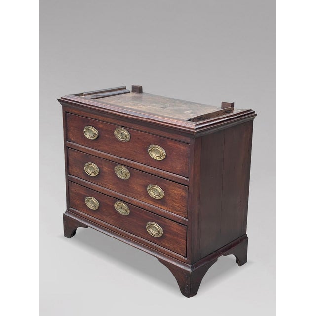 Wood Small Antique George III Oak Housekeepers Cabinet, C1770 For Sale - Image 7 of 13