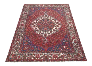 1980s Vintage Tabriz Style Handmade Wool Rug- 8′3″ × 11′10″
