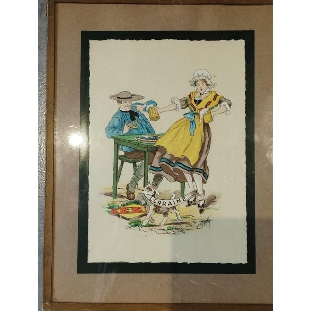 Alfred Renaudin / E. Naudy, Berry, Poitou, Lorraine & Touraine, Early 20th Century, Lithographs, Set of 4 For Sale - Image 8 of 18
