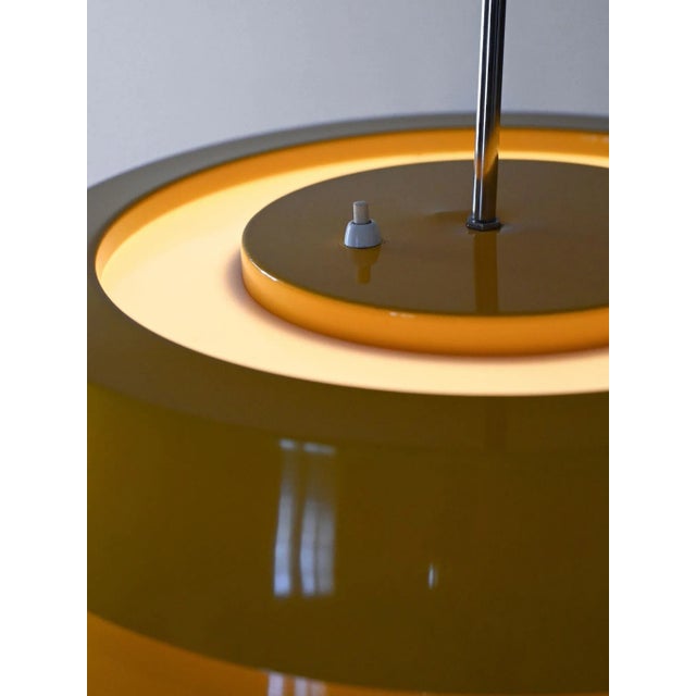 Scandinavian Yellow Ceiling Lamp, 1960s-1970s For Sale - Image 4 of 6