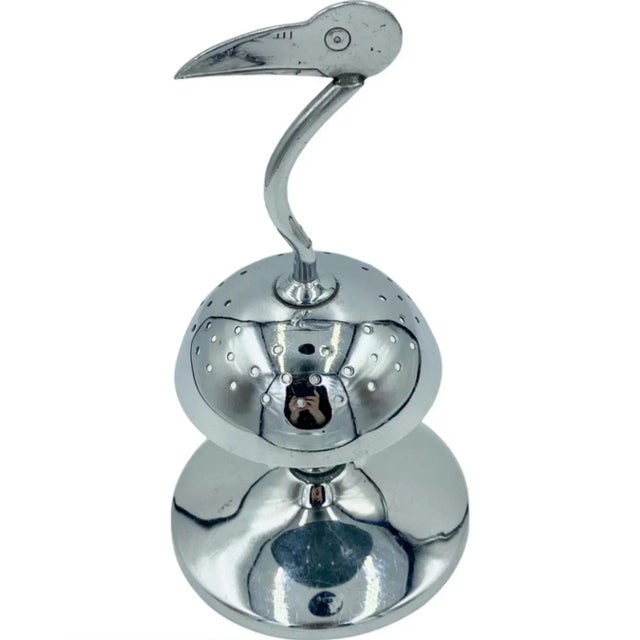 Metal Vintage Stork Silver Plate Hors D’oeuvres Stand Cocktail Barware For Sale - Image 7 of 12