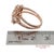 18k 750 Solid Rose Gold Floral Natural Diamond Ring, Size 7 For Sale - Image 12 of 13