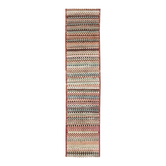 Galerie Shabab Collection Mid-20th Century Handmade Turkish Anatolian Art Deco Style Runner For Sale