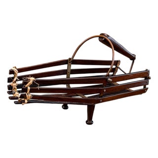 1960s Wine Holder in Rosewood & Metal, Unknown For Sale
