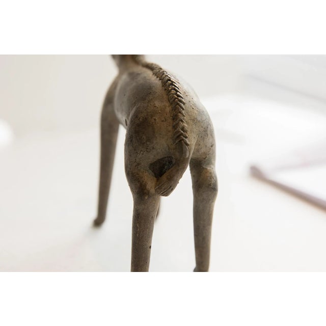 African Vintage African Antelope Sculpture For Sale - Image 3 of 7
