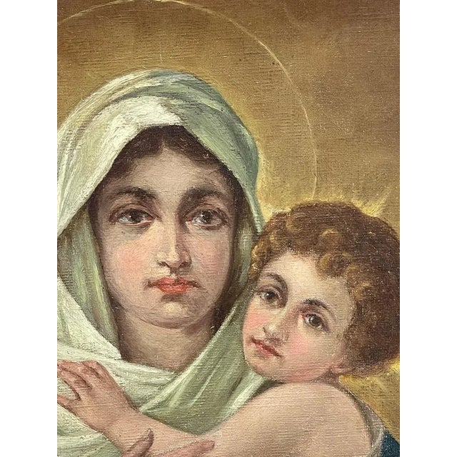 Tresoldi, Madonna and Child, Oil Painting on Canvas, Framed For Sale - Image 3 of 8