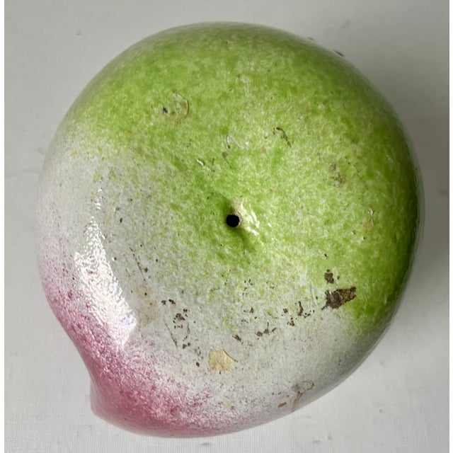 Ceramic Antique Chinese 6" Pottery Peach 'Buddhist Altar Fruit' For Sale - Image 7 of 8