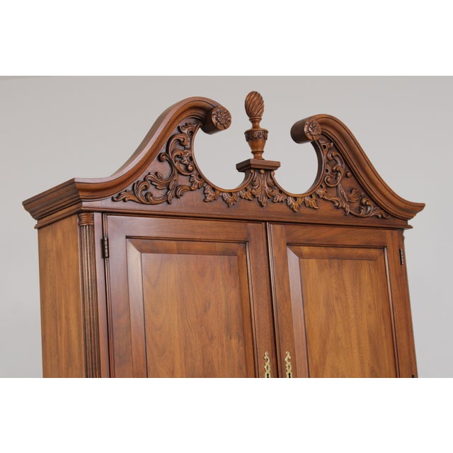 Henkel Harris Walnut Secretary Blind Door Desk For Sale - Image 12 of 18