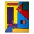 Colorful Abstract Geometric Painting Lithograph For Sale