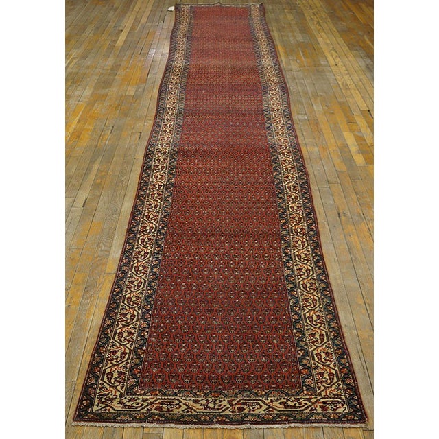 Early 20th Century Persian Seraband Carpet ( 2'10" x 16'9" - 86 x 511 ) Antique Large Seraband Persian Geometric Knotted...