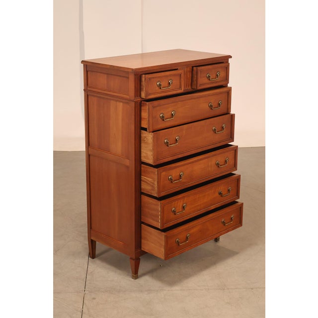 Kindel Furniture Kindel French Directoire Style Fruitwood High Chest For Sale - Image 4 of 18