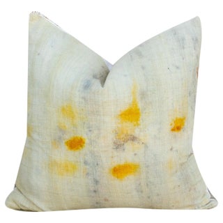 Vintage Lanu Tie Dyed Organic Silk Pillow For Sale