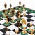 Metal 20th Century Russian Dolerite, Malachite & Kascholong Opal Chess Set. For Sale - Image 7 of 11