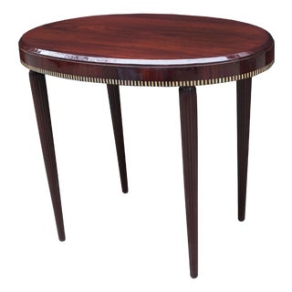 1930s Art Deco Oval Lamp Table For Sale
