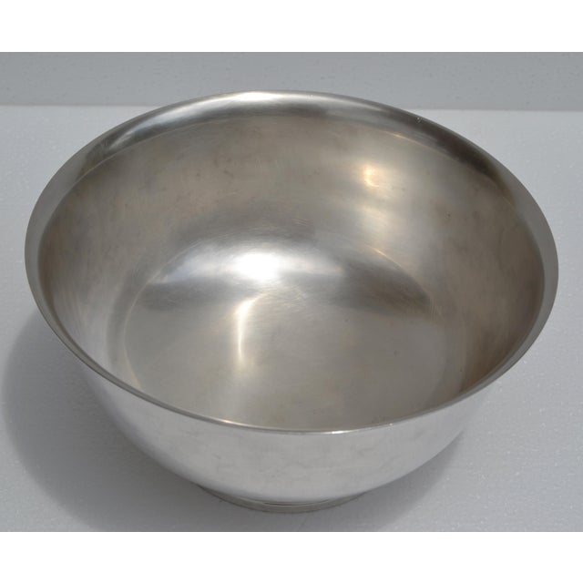 Silver Mid 20th Century Art Deco Fisher Silversmiths Company Silver Plate Bowl Paul Revere For Sale - Image 8 of 16