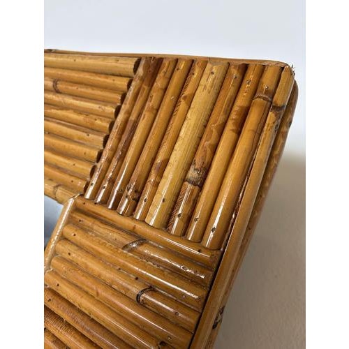 Vintage Italian Bathroom Mirror Cabinet in Bamboo, 1960s For Sale - Image 6 of 12