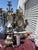 Vintage Imperial Italian-Style Gilt Metal, Marble & Cherub Clock Garniture Set For Sale - Image 9 of 10