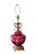 Glass 1970s Hollywood Regency Cut Ruby Glass & Crystal Prism Globe Table Lamp Light Up Base For Sale - Image 7 of 12