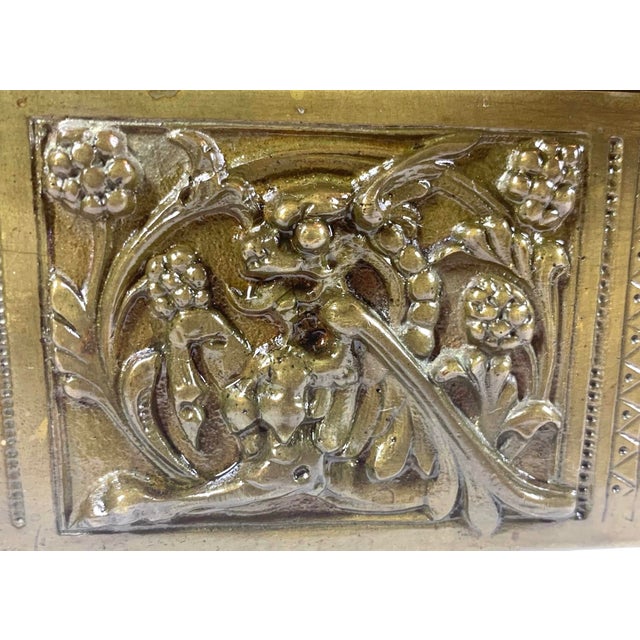 Gothic 19th C Bronze Jewelry Casket/Box With Bats (Or Goblins) All Around For Sale - Image 3 of 12