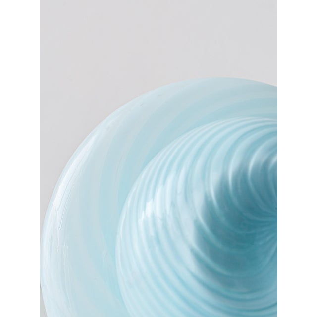 Blue Vetri Murano Blue Glass Mushroom Table Lamps from La Murrina, 1980s, Set of 2 For Sale - Image 8 of 13