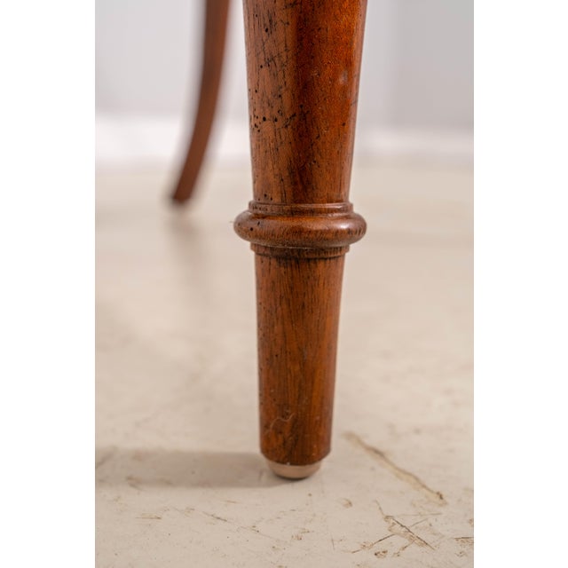 Pair of Baker Attributed Mahogany Caned Seat Cushioned Armchairs For Sale - Image 12 of 18