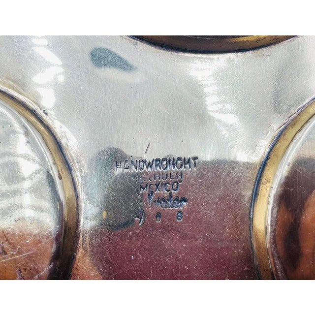 1960s Mexican Modernism Coffee Set in Solid Brass & Glass by Salvador Teran, Signed - Set of 4 For Sale - Image 18 of 18