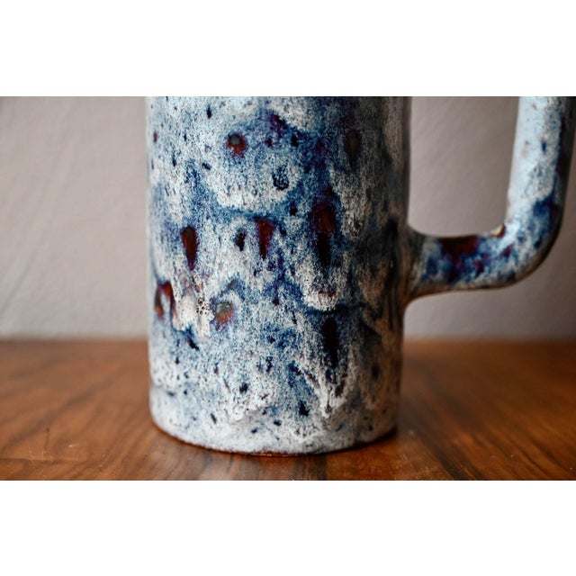 1960s Brutalist Glazed Stoneware Carafe from Vallauris, 1960s For Sale - Image 5 of 11