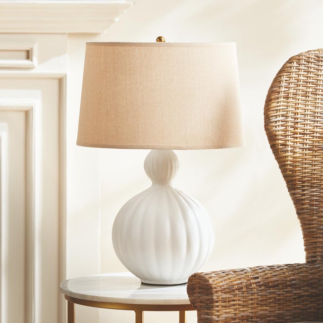White Nessa Lamp For Sale - Image 8 of 11