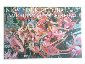 James Rosenquist Vintage 1988 Lithograph Print Pop Art Poster " New York City Ballet "