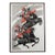 1985 Niu Wen Signed Chinese Woodblock Print "Horse Racers" Limited Edition 4/50 Framed For Sale