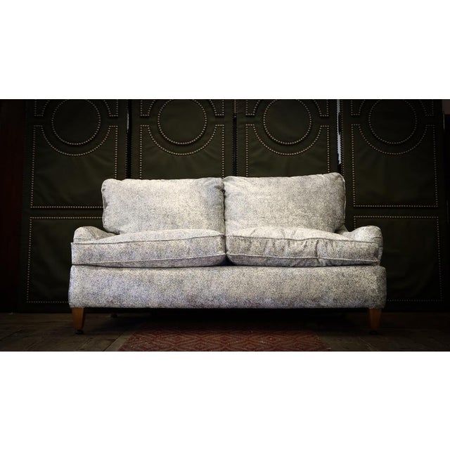 Small Cushion Back 2-Seater Sofa in Velvet by George Smith, 2010s For Sale - Image 14 of 18