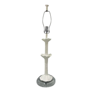Currey & Company Organic Modern White Lacquer Botanical Table Lamp