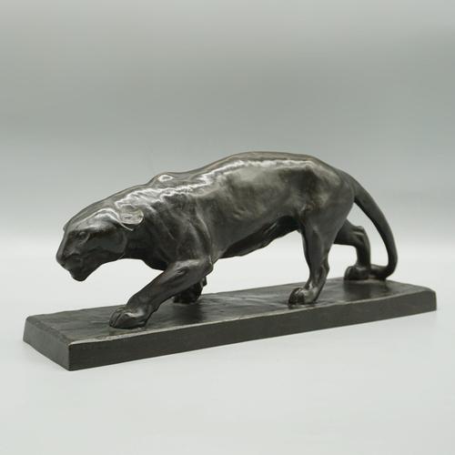 Albert Wille, Prowling Panther, Bronze For Sale - Image 3 of 12