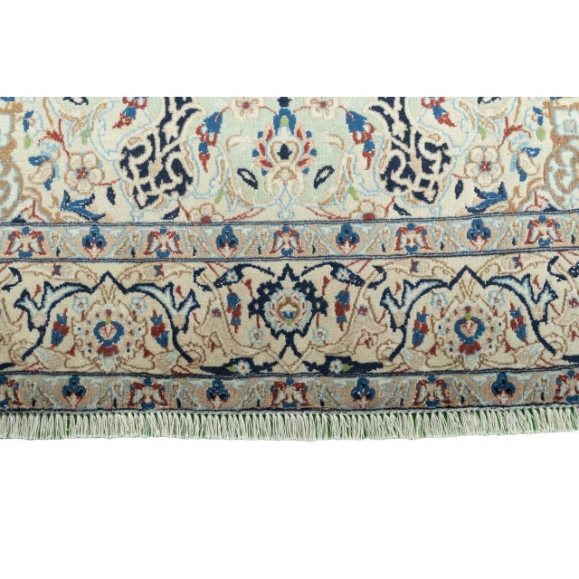 Beige Hand-Knotted Oriental Rug in Silk For Sale - Image 8 of 13