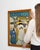 This mid 20th century poster from France is a poster, housed in a wood and glass frame. Its design carries the Modern...