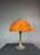 Midcentury pencil reed rattan bamboo and brass table lamp. 1970s. The lamp is fitted for a general E27 lightbulb and in...