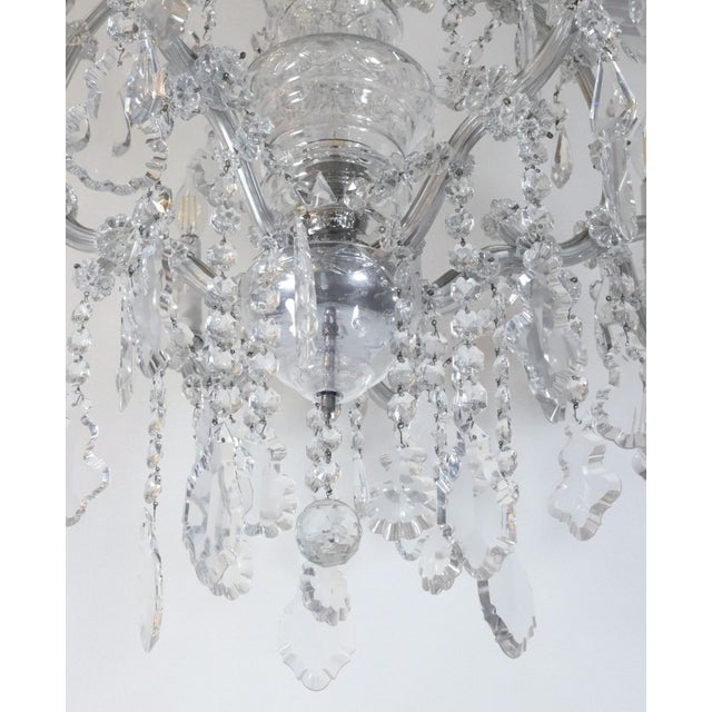 Mid 20th Century 15 Light Marie Therese Crystal Chandelier For Sale - Image 9 of 12
