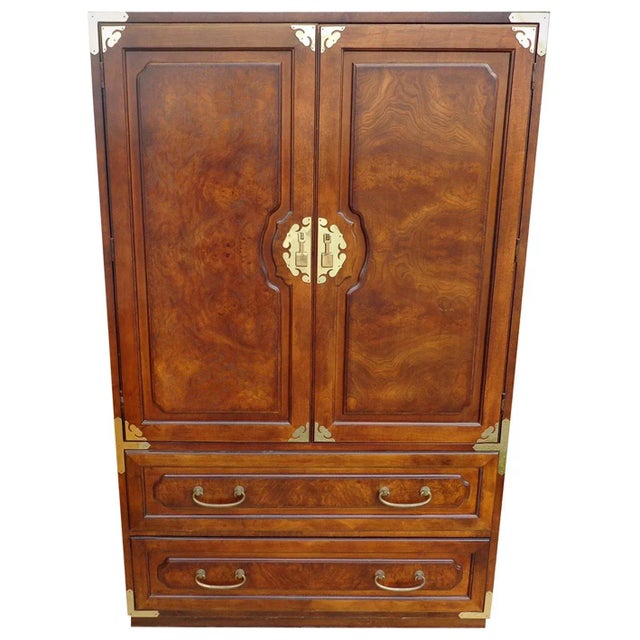 Mid 20th Century Bernhardt Chin Hua Campaign Armoire For Sale - Image 10 of 10