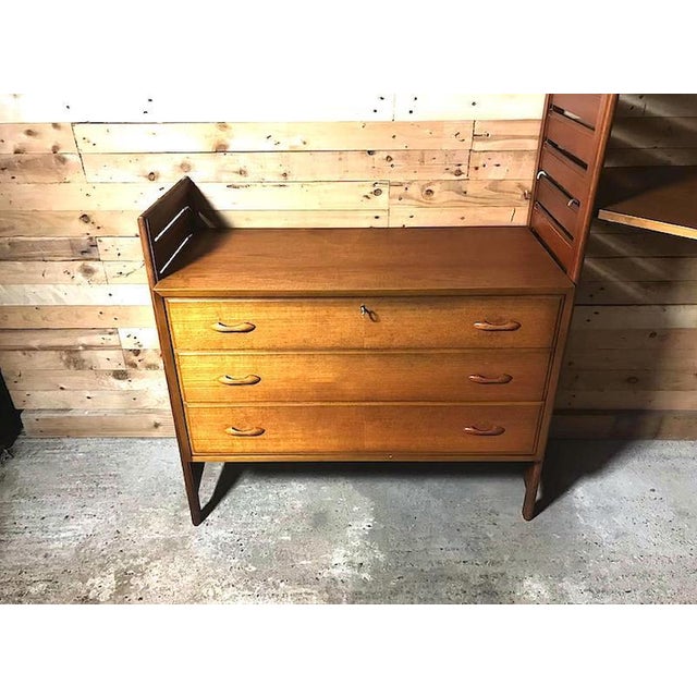 Freestanding Teak Corner Wall Shelf For Sale - Image 10 of 13