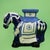 Charming vintage ceramic horse sculpture finished in a striking blue glaze. This whimsical piece adds a bold pop of color...
