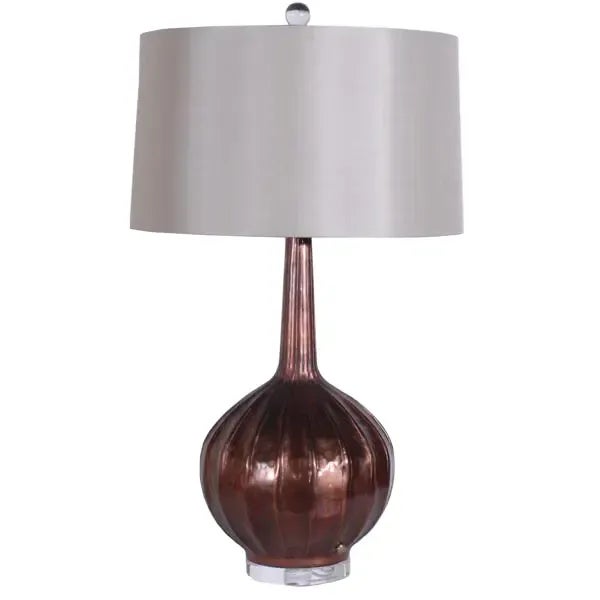 Copper Vintage 1990s Torched Copper Gourd Shaped Table Lamp For Sale - Image 8 of 8